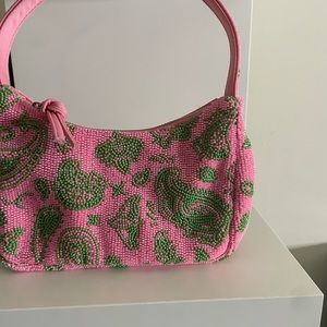 Brandon Blackwood SYL BAG | Pink BEADED BANDANA